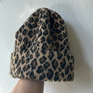 Leopard Knit Beanie